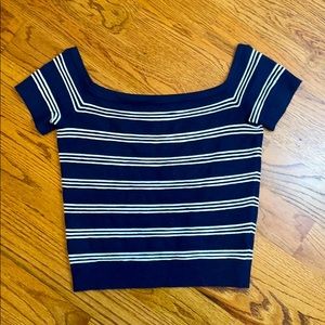 American Eagle O delicate striped top